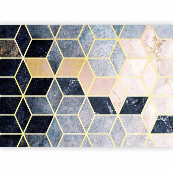 Papier peint - Blue Geometric Pattern