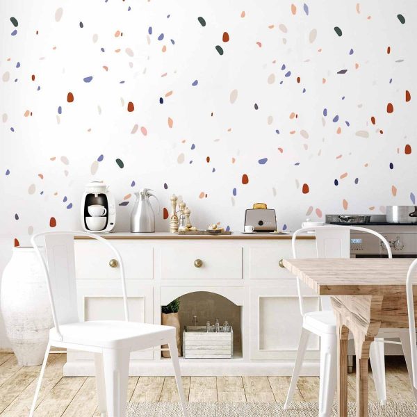Papier peint - Classic Terrazzo on White Background Papier peint - Classic Terrazzo on White Background