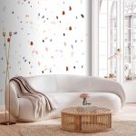 Papier peint - Classic Terrazzo on White Background