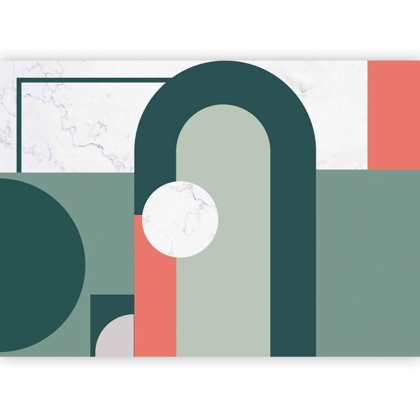 Papier peint - Geometric Pattern With Marble Motif