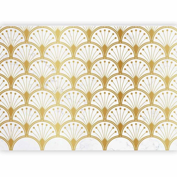 Papier peint - Gold and Marble Art Deco-inspired Pattern
