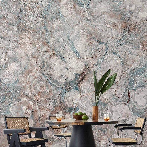 Papier peint - Marble Flowers - Natural Stone Structures in Pastel Colours Papier peint - Marble Flowers - Natural Stone Structures in Pastel Colours