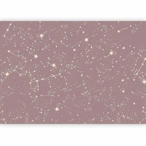 Papier peint - Night Sky - Artistic Constellations and Stars in Pastel Shades