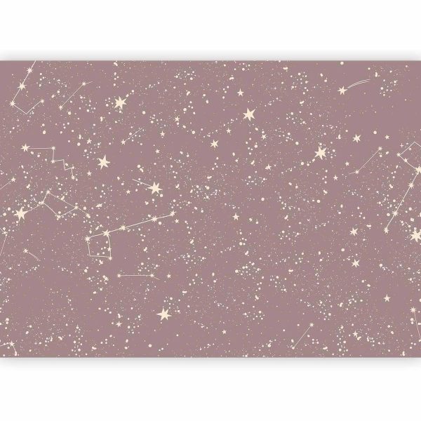 Papier peint - Night Sky - Artistic Constellations and Stars in Pastel Shades