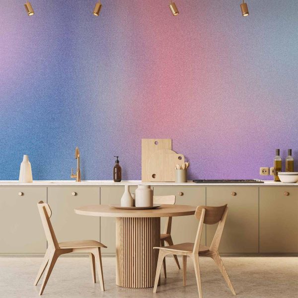 Papier peint - Rainbow Gradient - Delicate Multicolored Gradient Resembling Mist
