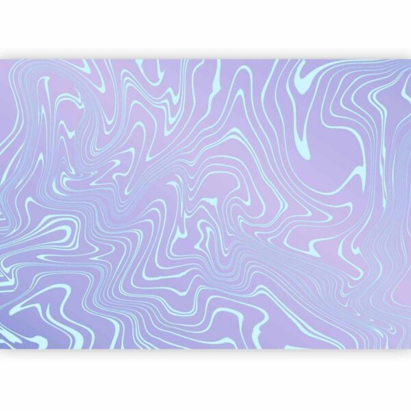 Papier peint - Sea Abstraction - Intriguing Composition of Wavy Shapes in Shades of Blue
