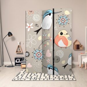 Paravent - Natural pattern with birds