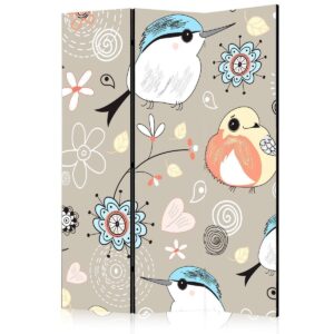 Paravent - Natural pattern with birds