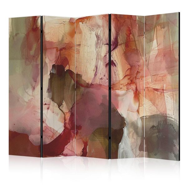 Paravent - Rose Abstraction - Spilled Watercolor Paint in Spring Colors Paravent - Rose Abstraction - Spilled Watercolor Paint in Spring Colors