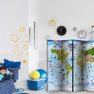 Paravent - World Map for Kids II
