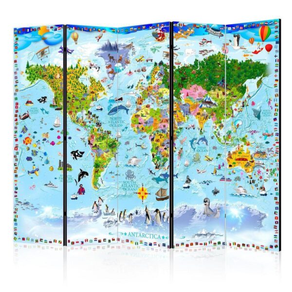 Paravent - World Map for Kids II Paravent - World Map for Kids II