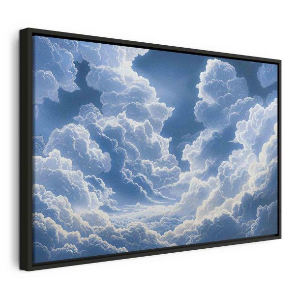 Tableau - Blue Sky Breaking Through White Fluffy Clouds Tableau - Blue Sky Breaking Through White Fluffy Clouds