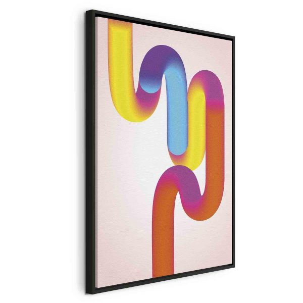 Tableau - Colorful Turns - Dynamic Composition in Shades of Yellow Pink and Blue Tableau - Colorful Turns - Dynamic Composition in Shades of Yellow Pink and Blue