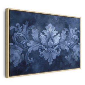 Tableau - Ornament in Blue and Cool Colors Dark Blue Decoration