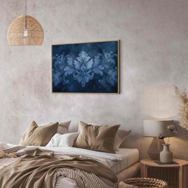 Tableau - Ornament in Blue and Cool Colors Dark Blue Decoration