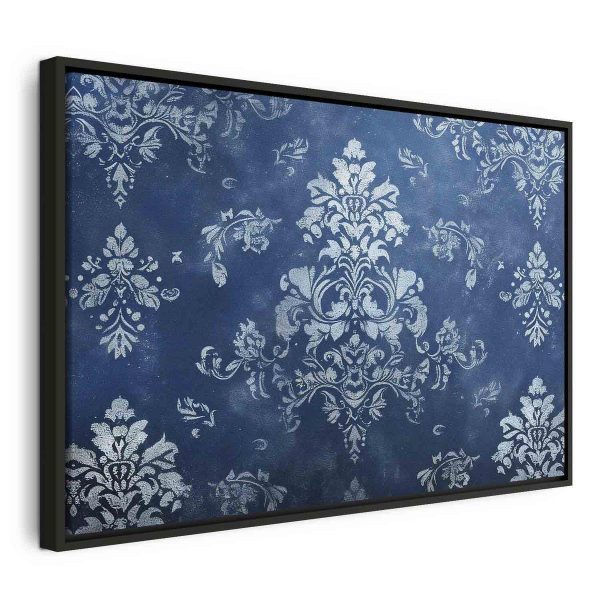 Tableau - Retro Ornament Decorative Motif in Worn Blues Tableau - Retro Ornament Decorative Motif in Worn Blues