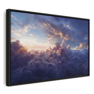 Tableau - The Sun in Hiding: The Golden Face of the Sky Over a Cloudy Sea