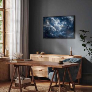 Tableau - Astronomical Wonders: Clouds and Stars in Harmonious Combination