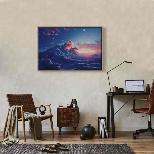 Tableau - Night Concert in the Mountains: Clouds Illuminated by the Last Rays of the Sun