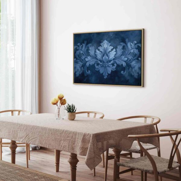 Tableau - Ornament in Blue and Cool Colors Dark Blue Decoration