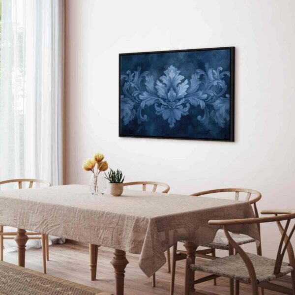 Tableau - Ornament in Blue and Cool Colors Dark Blue Decoration