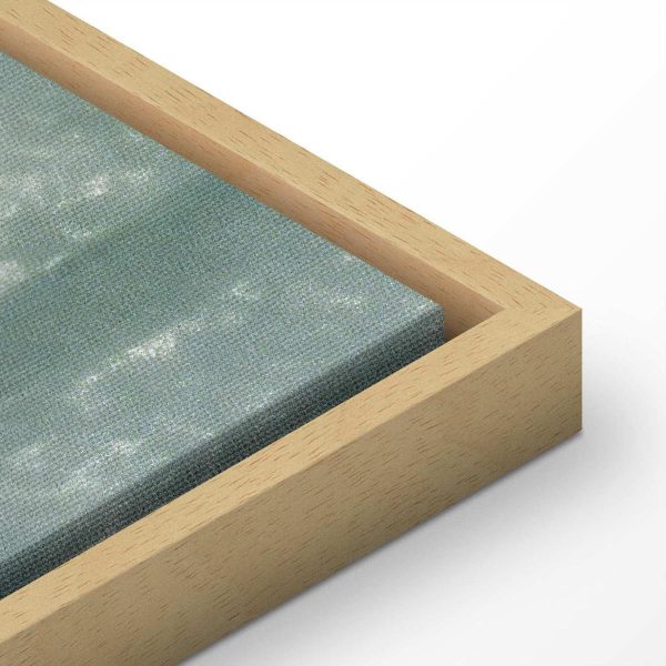 Tableau - Retro Landscape Grove Trees and Pond in Patinated Shades of Green