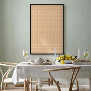 Tableau - Waving Lines - Creamy Grid on a Noisy Pastel Background