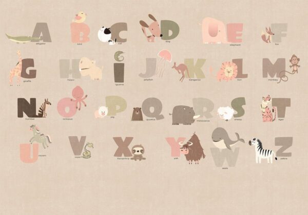 Papier peint - A Beige Alphabet