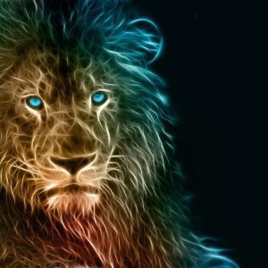 Papier peint - Abstract lion