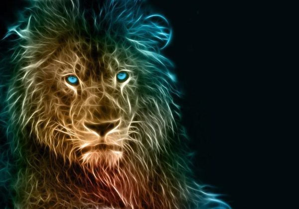 Papier peint - Abstract lion
