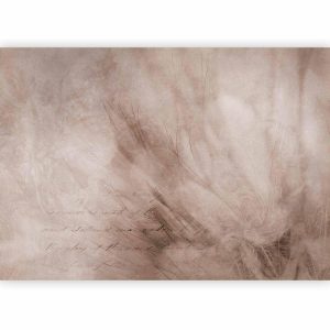 Papier peint - Abstract scandi boho - delicate composition with lettering and flowers