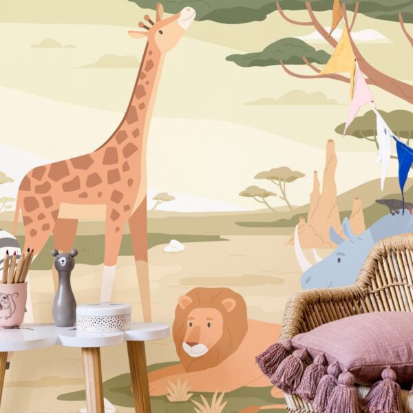 Papier peint - Animals From Jungle Vector Illustration