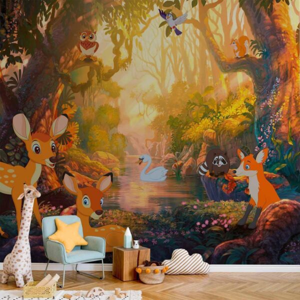 Papier peint - Animals in the Forest Papier peint - Animals in the Forest