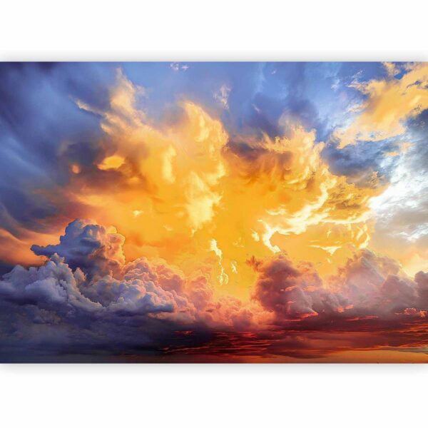 Papier peint - Beautiful Sunset - Clouds in Warm Shades