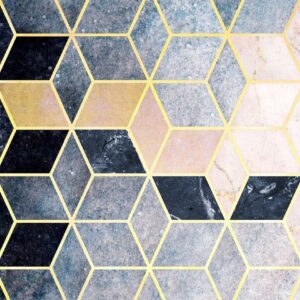 Papier peint - Blue Geometric Pattern