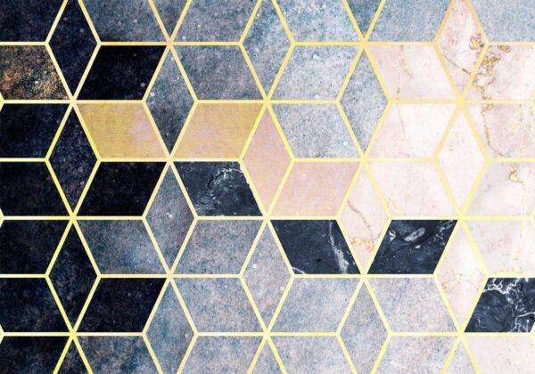 Papier peint - Blue Geometric Pattern