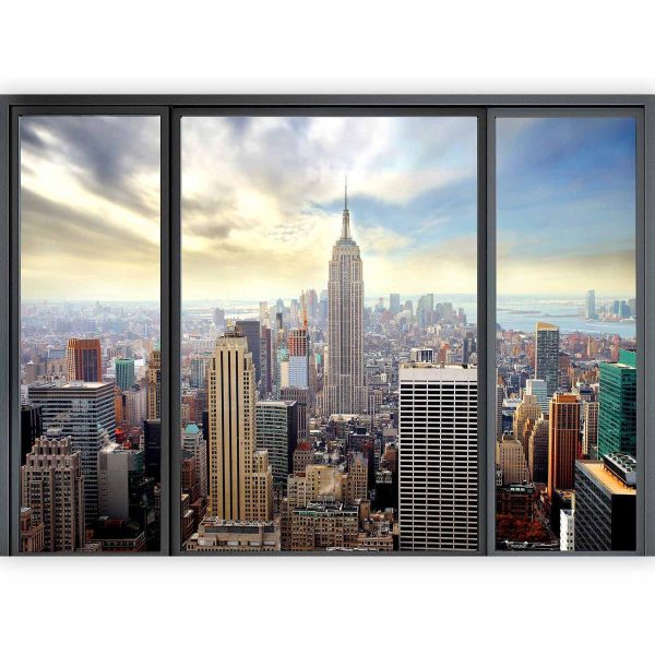 Papier peint - City behind glass