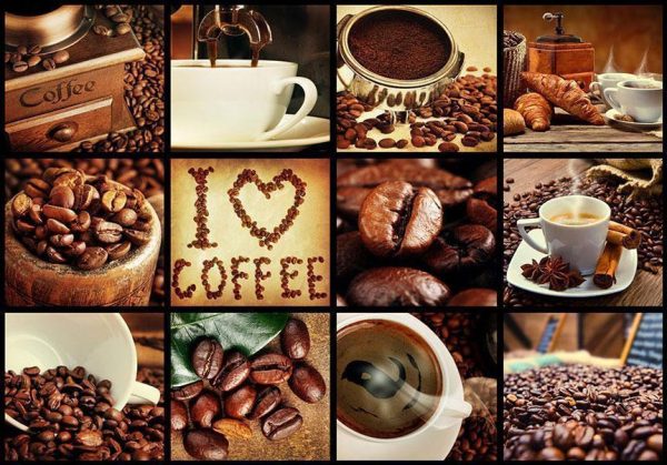 Papier peint - Coffee - Collage