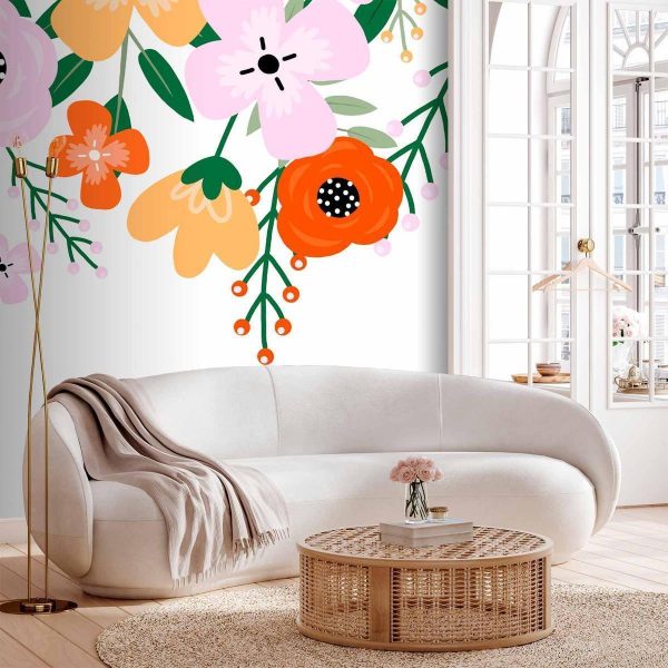 Papier peint - Colorful Bloom - First Variant Papier peint - Colorful Bloom - First Variant