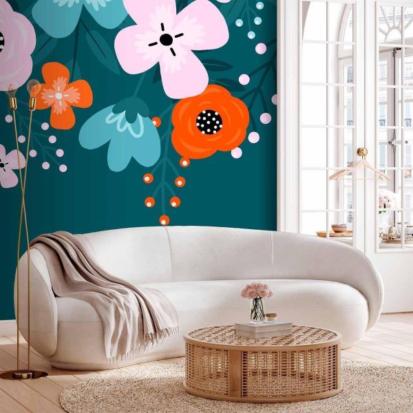 Papier peint - Colorful Bloom - Third Variant Papier peint - Colorful Bloom - Third Variant
