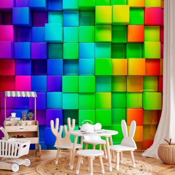 Papier peint - Colourful Cubes Papier peint - Colourful Cubes