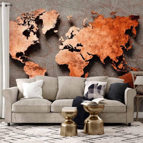 Papier peint - Copper Map Papier peint - Copper Map