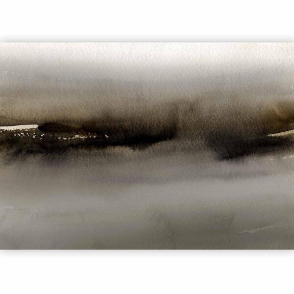 Papier peint - Diuna - abstract modern painting in grey with black pattern