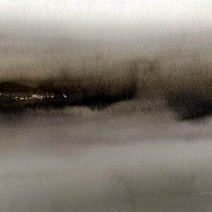 Papier peint - Diuna - abstract modern painting in grey with black pattern