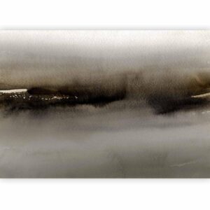 Papier peint - Diuna - abstract modern painting in grey with black pattern