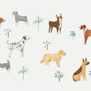 Papier peint - Doggies - a Subtle Illustration for Children