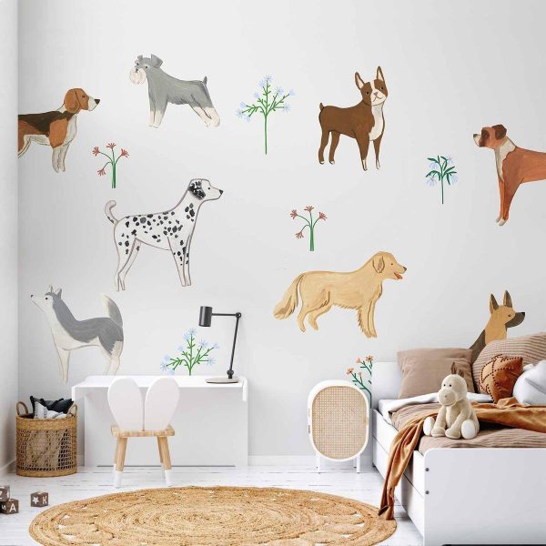 Papier peint - Doggies - a Subtle Illustration for Children Papier peint - Doggies - a Subtle Illustration for Children