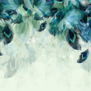 Papier peint - Emerald Feathers