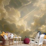 Papier peint - Enchanting Play of Colors Against a Backdrop of Clouds