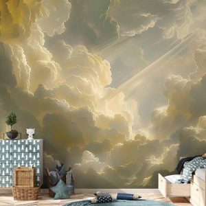 Papier peint - Enchanting Play of Colors Against a Backdrop of Clouds